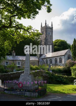 KIRCHE ST. NONNAS KATHEDRALE DER MAUREN ALTARNUN KIRCHE BODMIN MOOR CORNWALL Stockfoto