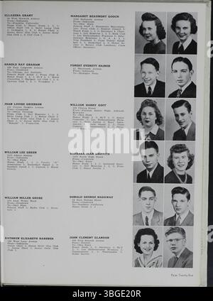 Das Jahrbuch 1942 der North High School mit dem Titel „The Memory Book“ enthält einen Bericht über die Entstehung der Schule im Jahr 1892 nach einem Entwurf des Architekten Frank L. Packard. Das Gebäude, ein dreistöckiges Gebäude im romanischen Stil, wurde 1924 durch eine neue Anlage ersetzt. Die Schule schloss 1979 aufgrund der abnehmenden Einschreibung, wurde aber 2012 unter dem neuen Namen Columbus International High School wieder eröffnet und diente nun den Klassen 7 bis 12. Stockfoto