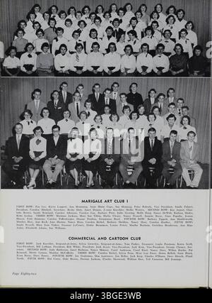 Das Memory Book 1953 dokumentiert die Geschichte der North High School. Das 1893 von Principal Charles D. Everett gegründete Gebäude im romanischen Stil wurde von Frank L. Packard entworfen und zwischen 1892-93 an der 100 West 4th Avenue erbaut. Das Gebäude wurde 1924 durch einen neuen Bau an der 100 East Arcadia Avenue ersetzt. Nach der Schließung 1979 wurde die Schule 2012 als Columbus International High School wieder eröffnet. Stockfoto