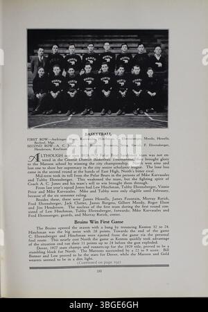 Das Jahrbuch der North High School 1929, The Polaris Annual, erinnert an das architektonische Erbe der Schule. Das von Frank L. Packard im romanischen Stil entworfene Gebäude an der 100 West 4th Avenue wurde 1893 eröffnet. 1924 wurde ein neues Gebäude an der 100 East Arcadia Avenue errichtet. Die Schule wurde 1979 geschlossen und 2012 als Columbus International High School wieder eröffnet. Stockfoto