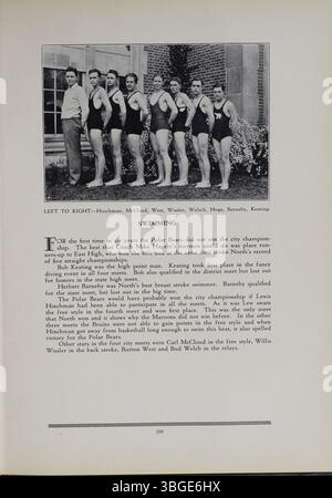 Die Ausgabe 1929 von „The Polaris Annual“ erinnert an die Architektur- und Bildungsgeschichte der North High School. Direktor Charles D. Everett leitete die Schule ab 1893. Das ursprüngliche Gebäude im romanischen Stil, entworfen von Frank L. Packard, stand von 1893 bis 1924 an der 100 West 4th Avenue. Die Schule zog 1924 in die 100 East Arcadia Avenue. Sie wurde 1979 geschlossen und 2012 als Columbus International High School wieder eröffnet, wo sie die Klassen 7 bis 12 diente. Stockfoto