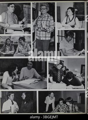 Die Ausgabe von 1975 des Jahrbuchs Reflections, The North High School, erinnert an seine Geschichte, vom Bau 1893 unter Principal Charles D. Everett bis zur Schließung 1979. Das ursprüngliche Gebäude im romanischen Revival, entworfen von Frank L. Packard, wurde 1924 durch ein neues Schulgebäude an der 100 East Arcadia Avenue ersetzt. Die Schule wurde 2012 als Columbus International High School wieder eröffnet, nachdem sie jahrzehntelang geschlossen war. Stockfoto