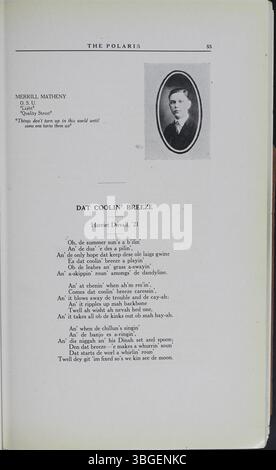 Das Jahrbuch 1920 der North High School, The Polaris Annual, dokumentiert die Geschichte der Schule seit ihrer Gründung 1892 und ist mit einem Gebäude im romanischen Stil von Frank L. Packard gestaltet. Die Schule befand sich ursprünglich an der 100 West 4th Avenue und wurde 1924 in die 100 East Arcadia Avenue verlegt. Nachdem sie 1979 geschlossen wurde, wurde sie 2012 als Columbus International High School wieder eröffnet. Stockfoto