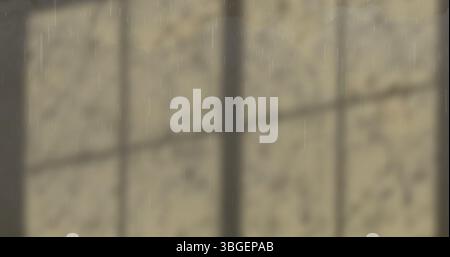 Bild von Wolken, Regen und aufhellenden Schatten auf grauer Wand Stockfoto