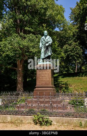 Carl-Friedrich-Gauß-Denkmal im Gaussbergpark, Braunschweig, Niedersachsen. Carl-Friedrich-Gauß-Denkmal am Gaussbergpark, Braunschweig, Ni Stockfoto