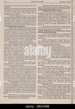 Dieser Teil des Columbus City Bulletins 1990 enthält die Beratungen des stadtrates, öffentliche Werbung, Vorschläge, Verordnungen, Beschlüsse, Aktualisierungen des öffentlichen Dienstes und Maßnahmen verschiedener Stadtverwaltungen. Stockfoto