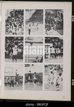 Das Jahrbuch „Diabolis“ von 1976 dokumentiert die Schülerschaft und die Fakultät der Marion Franklin High School in Columbus, Ohio. Das Buch bietet einen historischen Überblick über die 1953 eröffnete Schule und erfasst das Leben an der Schule während des akademischen Jahres 1976 für Schüler der Klassen 7 bis 12. Stockfoto