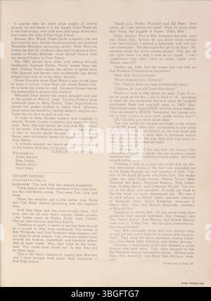Die 1946 erschienene Ausgabe des Jahrbuchs „The Crucible“ zeigt die Geschichte der East High School in der 1500 East Broad Street in Columbus. Das von Howell & Thomas entworfene Gebäude wurde 1923 eröffnet und ersetzte das ursprüngliche Gebäude aus dem Jahr 1899 an der Franklin Avenue. Die Renovierungsarbeiten wurden 2008 abgeschlossen. Die Schule befindet sich auf der Ostseite von Columbus, einem wichtigen Bereich für die Bildungsentwicklung. Stockfoto