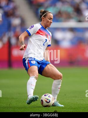 Aktenfoto vom 06/2025 von Lucy Bronze, die in Sarina Wiegmans 23-Spieler-Kader aufgenommen wurde, die Englands Titel bei der Europameisterschaft verteidigen wird. Ausgabedatum: Donnerstag, 5. Juni 2025. Stockfoto