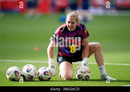 Aktenfoto vom 06/2025 von Torhüterin Anna Moorhouse, die in Sarina Wiegmans 23-Spieler-Kader aufgenommen wurde, die den englischen Titel bei der Europameisterschaft verteidigen wird. Ausgabedatum: Donnerstag, 5. Juni 2025. Stockfoto