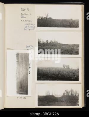 W.E. Peters fotografisches Sammelalbum über Alexander Township, Athens County, Ohio, zwischen 1938 und 1943. Das Scrapbook enthält Bilder historischer Sehenswürdigkeiten wie Friedhöfe, Hügel der Ureinwohner und Schulhäuser, mit zusätzlichen Inhalten aus den Grafschaften Meigs, Seneca und Gallia, insbesondere Gallipolis, Ohio, mit Karten und Fotos. Stockfoto