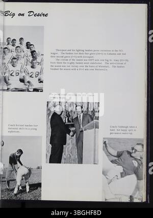 Das 1966 erschienene Jahrbuch der Reynoldsburg High School, Reynolian, beschreibt die Entwicklung der Schulgeschichte, beginnend mit einer Blockhüttenschule im Jahr 1819. 1858 wurde die zweistöckige Backsteinschule in der Jackson Street gegründet. Die 1868 gegründete Reynoldsburg Union Academy bildete Schüler in 12 Klassen aus und schloss 1871 ihre erste Klasse ab. Die Schule wurde ab 2018 um zwei Standorte erweitert. Stockfoto