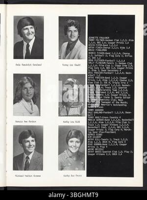 Das Jahrbuch der Edgewood High School 1979 enthält Fotos von Schülern, Lehrkräften und Schulveranstaltungen. Es liefert eine historische Momentaufnahme des akademischen und außerschulischen Lebens an der Edgewood High School im Schuljahr 1978-1979. Stockfoto