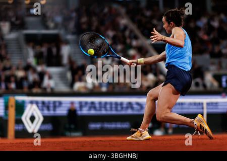 Paris, Frankreich. Juni 2025. Lois Boisson (FRA) während des Roland Garros 2025. Quelle: Corleve/Alamy Live News Stockfoto