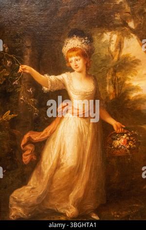England, Somerset, Bath, das Holburne Museum, Porträt von Henrietta Laura Pulteney von Angelica Kauffmann aus dem Jahr 1777 Stockfoto