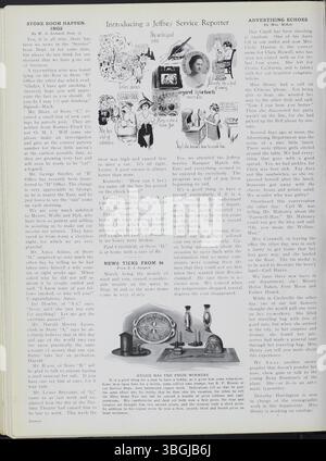 Band 7 des Jeffrey Service von September 1920 bis August 1921 setzt die Tradition des Unternehmens-Newsletters fort, Neuigkeiten über die Jeffrey Company, ihre Bergbauausrüstung, das Leben der Mitarbeiter und gesellschaftliche Veranstaltungen zu berichten. Ein Großteil dieses Bandes konzentriert sich auch auf Mitarbeiter, die sich im Ersten Weltkrieg engagiert haben, was ihn zu einer wichtigen Ressource für das Studium des Unternehmens und der Geschichte von Columbus macht. Stockfoto