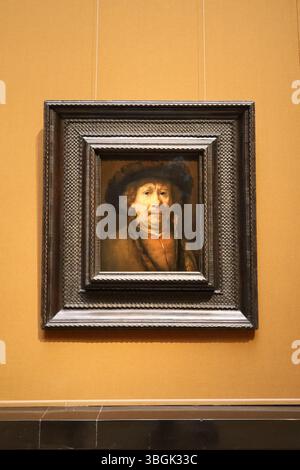 Rembrandt Harmensz van Rijn – kleines Selbstporträt, ca. 1655/57, Kunsthistorisches Museum, Wien, Österreich Stockfoto