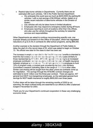 Diese Sammlung von Pressemitteilungen aus dem Büro von Bürgermeister Michael Coleman im Jahr 2002 spiegelt seine Aktivitäten und Ankündigungen während seiner vier Amtszeiten als Bürgermeister von Columbus, Ohio, wider. Coleman wurde der erste afroamerikanische Bürgermeister der Stadt, der von 2000 bis 2016 sein Amt innehatte. Stockfoto