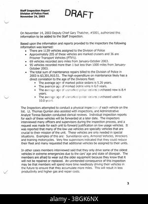 Diese Sammlung enthält Pressemitteilungen aus dem Jahr 2003, die vom Büro des Bürgermeisters Michael Coleman herausgegeben wurden. Coleman war der erste afroamerikanische Bürgermeister von Columbus, Ohio, und diente von 2000 bis 2016. Seine Amtszeit umfasste vier Amtszeiten und 2014 wurde er der dienstälteste Bürgermeister in der Geschichte der Stadt. Zuvor war er Präsident des Stadtrates von Columbus. Stockfoto