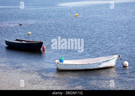 Playa Barnuevo, Boote, Idyll, Santiago de la Ribera, Mar Menor, autonome Region Murcia, Spanien, Stockfoto