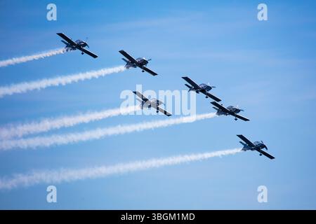 Festival Aereo San Javier, Flugschau, Kunstflug, Santiago de la Ribera, Mar Menor, autonome Region Murcia, Spanien, Stockfoto