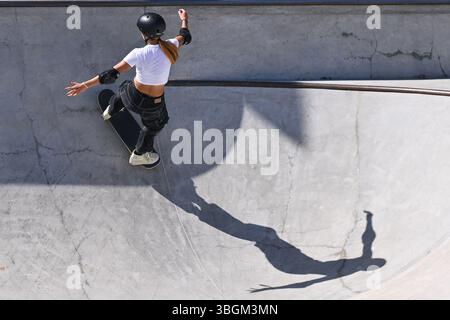 Rom, Italien. Juni 2025. Dora VARELLA (BRA) Vorspiele der WST World Cup Rom 2025 im Ostia Park, am 4. Juni 2025 in Rom, Italien. Quelle: Unabhängige Fotoagentur/Alamy Live News Stockfoto