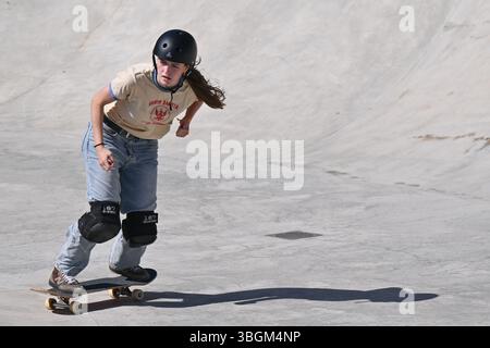 Rom, Italien. Juni 2025. Lilly STRACHAN (GBR) WST World Cup Rom 2025 im Ostia Park, am 4. Juni 2025 in Rom, Italien. Quelle: Unabhängige Fotoagentur/Alamy Live News Stockfoto