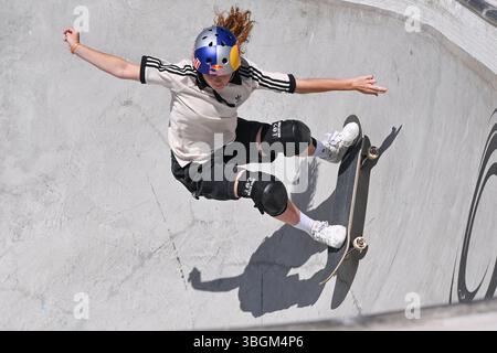 Rom, Italien. Juni 2025. Lola TAMBLING (GBR) WST World Cup Rom 2025 im Ostia Park, am 4. Juni 2025 in Rom, Italien. Quelle: Unabhängige Fotoagentur/Alamy Live News Stockfoto