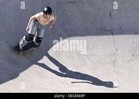 Rom, Italien. Juni 2025. Lilly STRACHAN (GBR) WST World Cup Rom 2025 im Ostia Park, am 4. Juni 2025 in Rom, Italien. Quelle: Unabhängige Fotoagentur/Alamy Live News Stockfoto