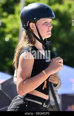 Rom, Italien. Juni 2025. Nana TABOULET (FRA) WST World Cup Rom 2025 im Ostia Park, am 4. Juni 2025 in Rom, Italien. Quelle: Unabhängige Fotoagentur/Alamy Live News Stockfoto