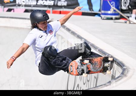 Rom, Italien. Juni 2025. Julia BENEDETTI (ESP) Vorspiele der WST-Weltmeisterschaft Rom 2025 im Ostia Park, am 4. Juni 2025 in Rom, Italien. Quelle: Unabhängige Fotoagentur/Alamy Live News Stockfoto