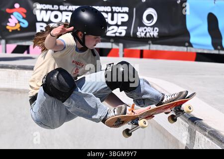 Rom, Italien. Juni 2025. Lilly STRACHAN (GBR) WST World Cup Rom 2025 im Ostia Park, am 4. Juni 2025 in Rom, Italien. Quelle: Unabhängige Fotoagentur/Alamy Live News Stockfoto
