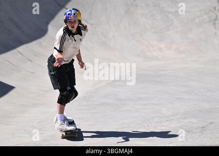 Rom, Italien. Juni 2025. Lola TAMBLING (GBR) WST World Cup Rom 2025 im Ostia Park, am 4. Juni 2025 in Rom, Italien. Quelle: Unabhängige Fotoagentur/Alamy Live News Stockfoto