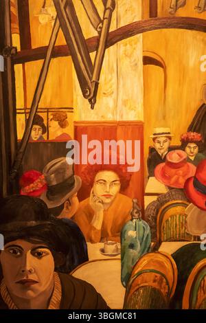 Gemälde mit dem Titel 'Cafe La Rotonde, Paris' von Cedric Morris aus dem Jahr 1921 Stockfoto