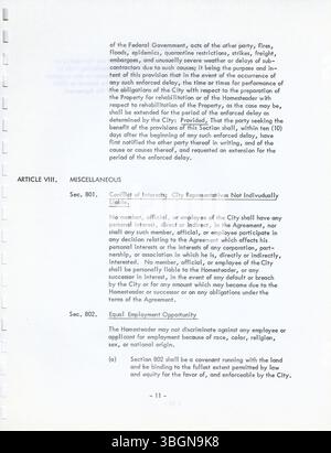 Das Columbus Urban Homestead Program von 1975 konzentrierte sich darauf, Anreize für die Reinvestition in verlassene und vernachlässigte Grundstücke zu schaffen, vor allem im Besitz von HUD, um den städtischen Niedergang in der Stadt zu bekämpfen. Stockfoto