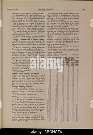 Das Columbus City Bulletin von 1964 enthält Aufzeichnungen über gemeinderatssitzungen, gesetzgeberische Maßnahmen, Ausschreibungsanzeigen, Notizen zum öffentlichen Dienst und Abteilungsberichte unter Aufsicht des Stadtschutzers. Stockfoto