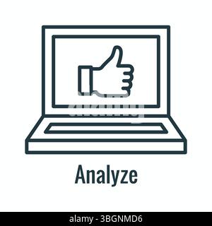 Analyse des Konzepts für „Plan Do Check Act for Business Strategy Continuous Improvement PDCA“ Stock Vektor