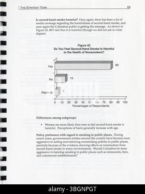 Die 1996 von der Stadt Columbus in Auftrag gegebene Studie zur Kundenzufriedenheit bewertet die Wahrnehmung der Bürger von kommunalen Dienstleistungen und Einrichtungen. Diese Bewertung hilft bei der Festlegung von Servicezielen, hilft bei der Festlegung von Richtlinienentscheidungen und leitet die Budgetzuweisung für das kommende Jahr. Es handelt sich dabei um die letzte Wiederholung von Studien, die 1994 und 1995 durchgeführt wurden. Stockfoto