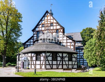 Evangelische Friedenskirche der Heiligen Dreifaltigkeit (Kosciol Pokoju) auf dem Friedensplatz (Plac Pokoju) in Swidnica (Schweidnitz) in der Woiwodschaft Dolnoslaskie in Polen Stockfoto