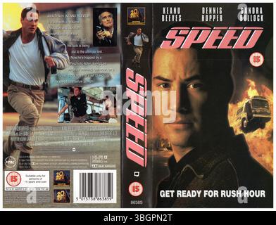 Speed (1994 Film von Jan de Bont) VHS Cover (1995) (UK, von Twentieth Century Fox Home Entertainment) Stockfoto