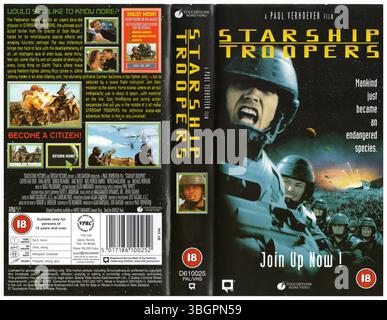 Raumschiff Troopers (1997, Paul Verhoeven) VHS Cover (1998) (UK) von Buena Vista Home Entertainment Stockfoto