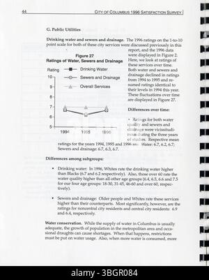 In der von Columbus in Auftrag gegebenen Studie zur Kundenzufriedenheit von 1996 werden die Ansichten der Bürger zu städtischen Dienstleistungen bewertet. Die Ergebnisse helfen bei der Festlegung von Servicezielen, der Formulierung von Richtlinien und der Zuweisung des Stadtbudgets für das Jahr. Es ist die dritte Wiederholung ähnlicher Studien aus den Jahren 1994 und 1995. Stockfoto