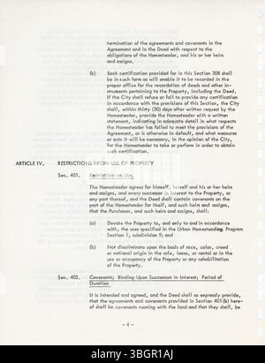 Das Columbus Urban Homestead Program von 1975, Teil des National Urban Homesteading Program, zielte darauf ab, „graue“ Gebiete von Columbus wiederzubeleben. Es bot Anreize für Reinvestitionen in verlassene oder beschädigte Grundstücke, von denen viele einst im Besitz des U.S. Department of Housing and Urban Development (HUD) waren. Stockfoto