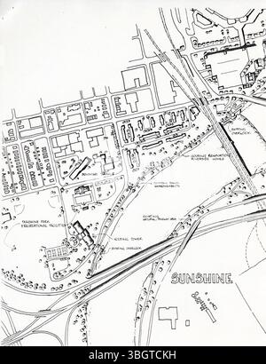 Dieser Bericht der Riverfront Development Task Force aus dem Jahr 1984 enthält wichtige Empfehlungen, die zur Gestaltung des Riverfront Strategic Plan für Columbus (Ohio) beigetragen haben. Es betont die Bedeutung der Integration von Landnutzung, Zonierung und Gemeinschaftsräumen entlang des Flusses. Stockfoto