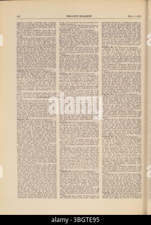 Das Columbus City Bulletin 1972, das vom Stadtschreiber beaufsichtigt wird, dokumentiert die Verfahren des stadtrates, Rechtsverordnungen, Entschließungen, Bekanntmachungen des öffentlichen Dienstes, Bekanntmachungen über öffentliche Aufträge, und offizielle Aktionen verschiedener Stadtverwaltungen. Stockfoto