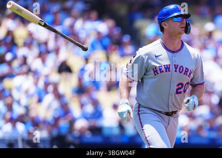 Pete Alonso, (Mets), 5. Juni 2025 - Baseball: Pete Alonso, (Mets), Homerun(15), MLB-Spiel zwischen Los Angeles Dodgers und New York Mets im Dodger Stadium in Kalifornien, USA. Creative 2/AFLO/Alamy Live News Stockfoto