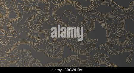 Modernes abstraktes Design mit Konturlinien vor dunklem Hintergrund Stock Vektor