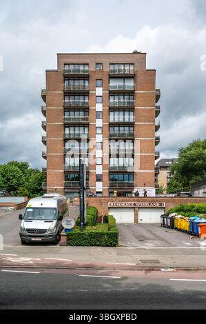 Sozialwohnungen in der Peterbos Borrow in Anderlecht, Brüssel, Belgien, 5. Juni 2025 Stockfoto