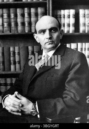 Gideon Hausner, Generalstaatsanwalt und Staatsanwalt für Israel im Prozess gegen Adolf Eichmann. 13. Januar 1961 Stockfoto