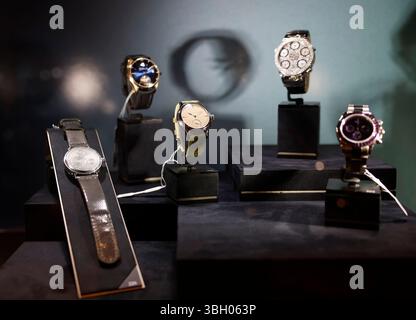 New York, Usa. Juni 2025. Wichtige Uhren sind am Freitag, den 6. Juni 2025 in New York City im Sotheby's zu sehen. Foto: John Angelillo/UPI Credit: UPI/Alamy Live News Stockfoto